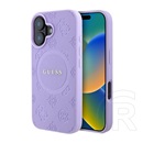 CG Mobile Apple iPhone 16 guess saffiano peony classic logo szilikon védő (ütésállóság, bőr hatású hátlap, magsafe) lila
