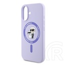 CG Mobile Apple iPhone 16 liquid silicone karl and choupette magsafe szilikon telefonvédő (ütésállóság, magsafe) lila