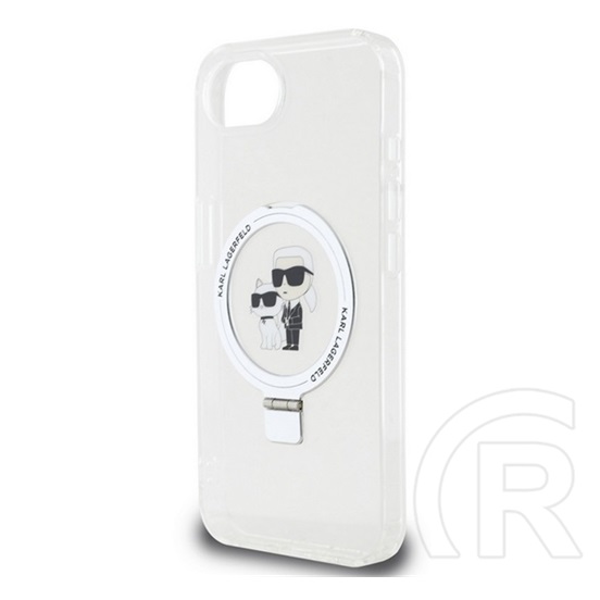 CG Mobile Apple iPhone 16e Karl Lagerfeld ringstand karl and choupette magsafe  (ütésálló, magsafe, kitámasztó) fehér