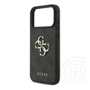 CG Mobile Apple iPhone 17 Pro Max guess 4g big logo szilikon telefonvédő (ütésállóság, bőr hatású hátlap) fekete