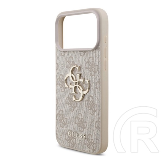 CG Mobile Apple iPhone 17 Pro Max guess 4g big logo szilikon telefonvédő (ütésállóság, bőr hatású hátlap) rózsaszín