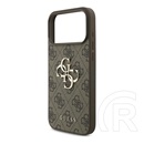 CG Mobile Apple iPhone 17 Pro Max guess 4g big logo szilikon telefonvédő (ütésállóság, bőr hatású hátlap) sötétbarna