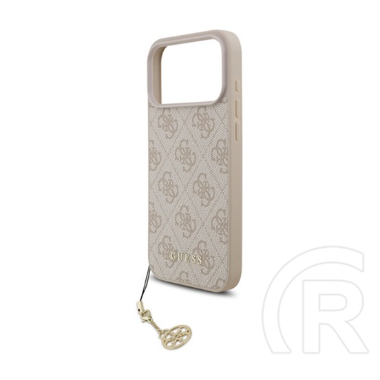 CG Mobile Apple iPhone 17 Pro Max guess 4g charms műanyag telefonvédő (textil hátlap, telefondísz) rózsaszín