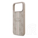 CG Mobile Apple iPhone 17 Pro Max guess 4g printed stripes szilikon védő (ütésálló, bőr hatás hátlap, magsafe) rózsaszín