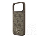 CG Mobile Apple iPhone 17 Pro Max guess leather 4g triangle strass magsafe védő (bőr hatású hátlap, magsafe) sötétbarna