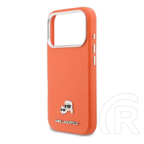 CG Mobile Apple iPhone 17 Pro Max karl & choupette pins saffiano  (ütésálló, eco bőr hátlap, magsafe) narancssárga