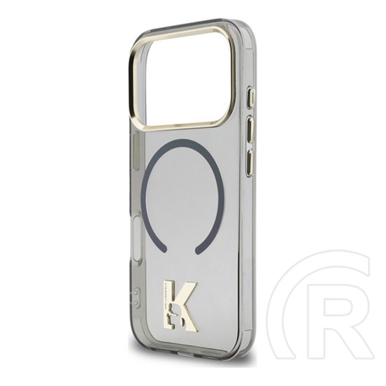 CG Mobile Apple iPhone 17 Pro Max karl lagerfeld iml glitter k head logo védő (ütésálló, műanyag hátlap, magsafe) fekete