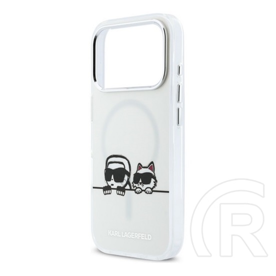 CG Mobile Apple iPhone 17 Pro Max karl lagerfeld iml kalr & choupette peekaboo logo (ütésálló, műanyag,magsafe) fehér