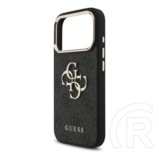 CG Mobile Apple iPhone 17 Pro guess 4g big classic logo szilikon védő (ütésállóság, bőr hatású hátlap) fekete/arany