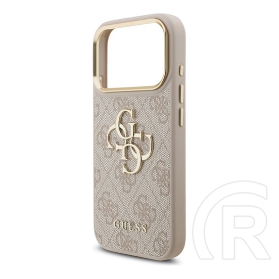 CG Mobile Apple iPhone 17 Pro guess 4g big classic logo szilikon védő (ütésállóság, bőr hatású hátlap) rózsaszín/arany