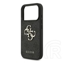 CG Mobile Apple iPhone 17 Pro guess 4g big logo szilikon telefonvédő (ütésállóság, bőr hatású hátlap) fekete