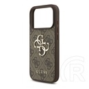 CG Mobile Apple iPhone 17 Pro guess 4g big logo szilikon telefonvédő (ütésállóság, bőr hatású hátlap) sötétbarna