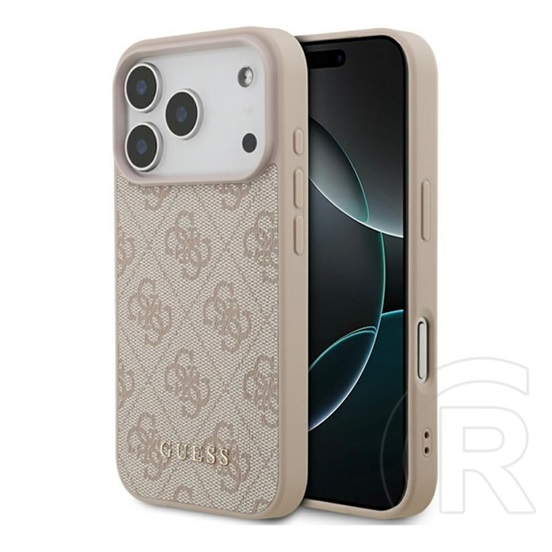 CG Mobile Apple iPhone 17 Pro guess 4g classic szilikon telefonvédő (ütésállóság, eco bőr hatású hátlap) rózsaszín