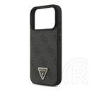 CG Mobile Apple iPhone 17 Pro guess leather 4g triangle strass magsafe szilikon védő (bőr hatású hátlap, magsafe) fekete