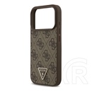 CG Mobile Apple iPhone 17 Pro guess leather 4g triangle strass magsafe védő (bőr hatású hátlap, magsafe) sötétbarna