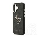 CG Mobile Apple iPhone 17 guess 4g big classic logo szilikon telefonvédő (ütésállóság, bőr hatású hátlap) fekete/arany