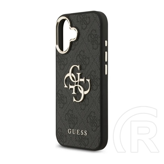 CG Mobile Apple iPhone 17 guess 4g big classic logo szilikon telefonvédő (ütésállóság, bőr hatású hátlap) fekete/arany