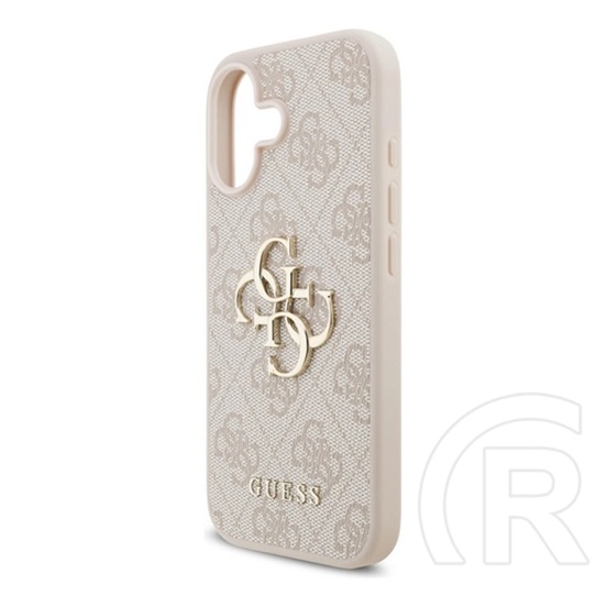 CG Mobile Apple iPhone 17 guess 4g big logo szilikon telefonvédő (ütésállóság, bőr hatású hátlap) rózsaszín