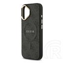 CG Mobile Apple iPhone 17 guess 4g classic logo szilikon telefonvédő (ütésállóság, bőr hatású hátlap) fekete