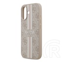 CG Mobile Apple iPhone 17 guess 4g printed stripes szilikon védő (ütésállóság, bőr hatású hátlap, magsafe) rózsaszín