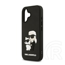 CG Mobile Apple iPhone 17 karl lagerfeld 3d rubber karl and choupette szilikon telefonvédő (ütésállóság, 3d) fekete