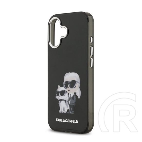 CG Mobile Apple iPhone 17 karl lagerfeld iml aquarelle karl and choupette szilikon védő (ütésállóság, kameravédő) fekete