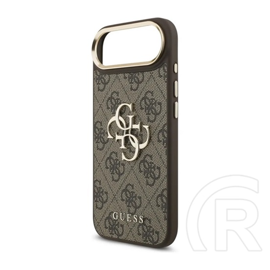 CG Mobile Apple iPhone Air guess 4g big classic logo szilikon védő (ütésállóság, bőr hatású hátlap) sötétbarna/arany
