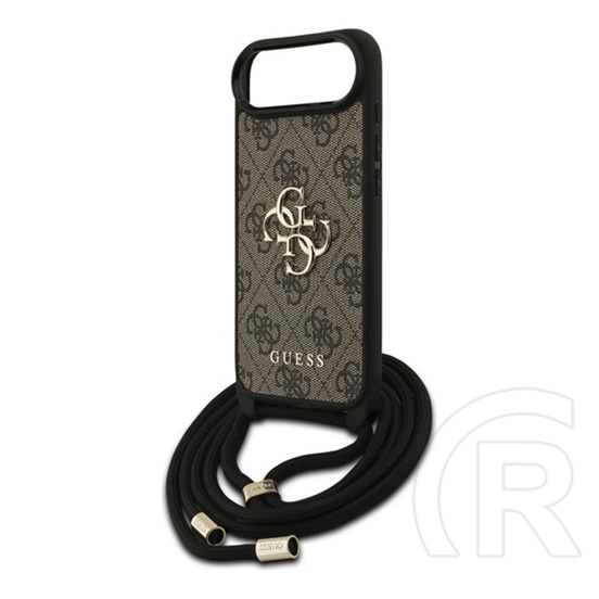 CG Mobile Apple iPhone Air guess 4g big logo cord stap crossbody védő (ütésálló, bőr hatású hátlap + vállpánt) barna