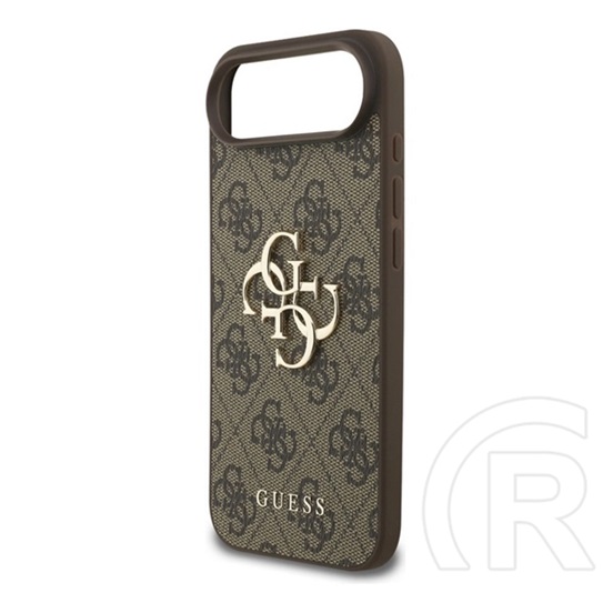 CG Mobile Apple iPhone Air guess 4g big logo szilikon telefonvédő (ütésállóság, bőr hatású hátlap) sötétbarna