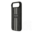 CG Mobile Apple iPhone Air guess 4g printed stripes szilikon védő (ütésállóság, bőr hatású hátlap, magsafe) fekete