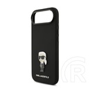 CG Mobile Apple iPhone Air karl lagerfeld liquid silicone metal ikonik case szilikon védő (ütésálló, kameravédő) fekete