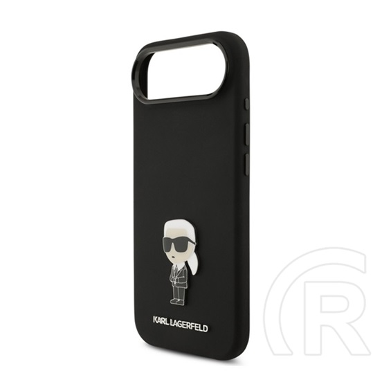 CG Mobile Apple iPhone Air karl lagerfeld liquid silicone metal ikonik case szilikon védő (ütésálló, kameravédő) fekete