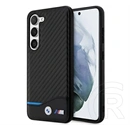 CG Mobile BMW Leather Carbon műanyag telefonvédő (karbon minta, prémium, fekete)