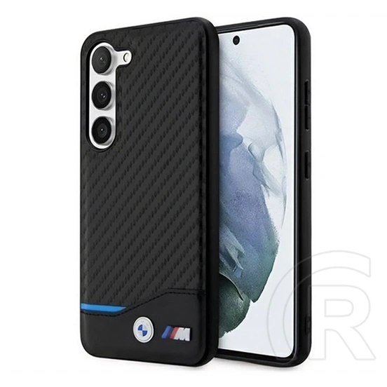 CG Mobile BMW Leather Carbon műanyag telefonvédő (karbon minta, prémium, fekete)
