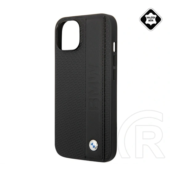 CG Mobile BMW Signature Leather műanyag telefonvédő (valódi bőr hátlap, prémium minőség, fekete)