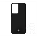 CG Mobile Mercedes-Benz szilikon telefonvédő (mikrofiber plüss belső, matt, kameravédő, fekete)