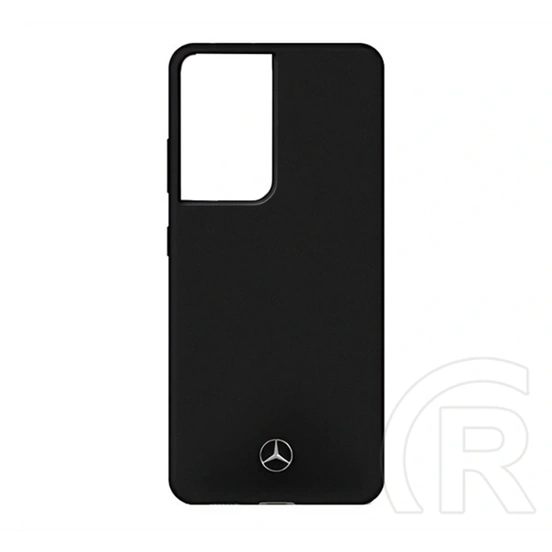 CG Mobile Mercedes-Benz szilikon telefonvédő (mikrofiber plüss belső, matt, kameravédő, fekete)