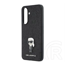 CG Mobile Samsung A37 5G karl lagerfeld fixed glitter metal ikonik szilikon védő (ütésálló, bőr hatású hátlap) fekete
