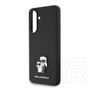 CG Mobile Samsung Galaxy A56 5G (SM-A566) Karl Lagerfeld karl and choupette (ütésálló, bőr hatás hátlap, 3d) fekete