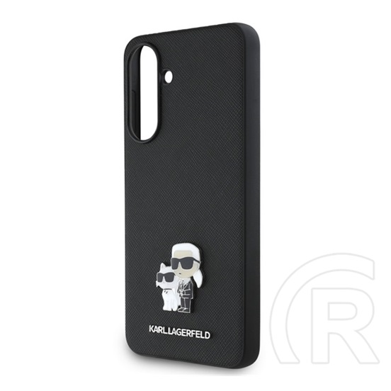 CG Mobile Samsung Galaxy A56 5G (SM-A566) Karl Lagerfeld karl and choupette (ütésálló, bőr hatás hátlap, 3d) fekete