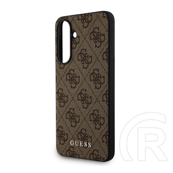 CG Mobile Samsung Galaxy A56 5G (SM-A566) guess 4g metal gold logo műanyag telefonvédő (textil hátlap) sötétbarna