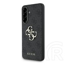 CG Mobile Samsung Galaxy A56 5G (SM-A566) guess pu 4g metal logo case védő (ütésálló, bőr hatású hátlap) sötétszürke