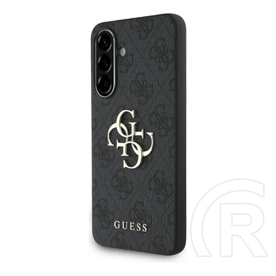 CG Mobile Samsung Galaxy A56 5G (SM-A566) guess pu 4g metal logo case védő (ütésálló, bőr hatású hátlap) sötétszürke