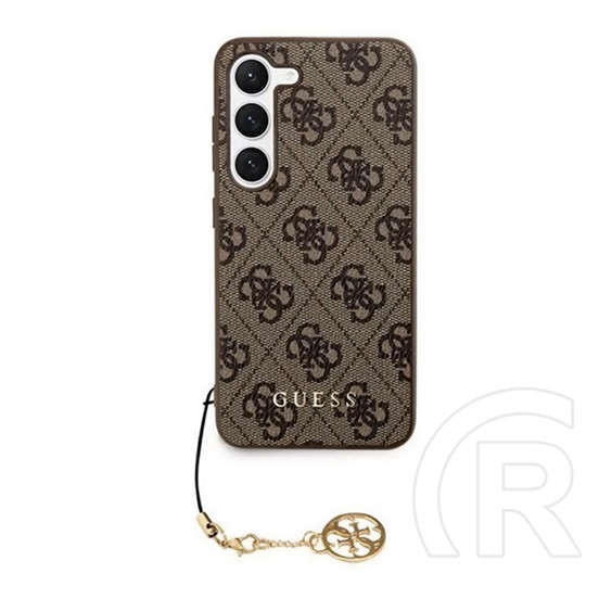 CG Mobile Samsung Galaxy S24 (SM-S921) guess 4g charms műanyag telefonvédő (textil hátlap, telefondísz) barna