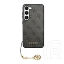 CG Mobile Samsung Galaxy S24 (SM-S921) guess 4g charms műanyag telefonvédő (textil hátlap, telefondísz) szürke