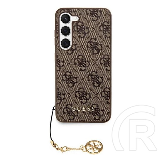 CG Mobile Samsung Galaxy S24 Ultra (SM-S928) guess 4g charms műanyag telefonvédő (textil hátlap, telefondísz) barna