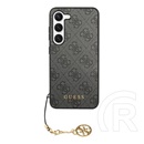 CG Mobile Samsung Galaxy S24 Ultra (SM-S928) guess 4g charms műanyag telefonvédő (textil hátlap, telefondísz) szürke