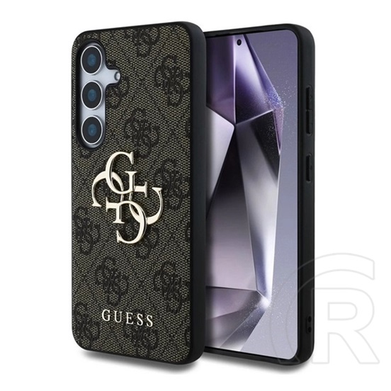 CG Mobile Samsung Galaxy S25 (SM-S931) guess 4g big logo szilikon telefonvédő (ütésálló, bőr hatású hátlap) sötétbarna