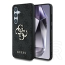 CG Mobile Samsung Galaxy S25 (SM-S931) guess 4g big logo szilikon telefonvédő (ütésállóság, bőr hatású hátlap) fekete