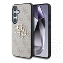 CG Mobile Samsung Galaxy S25 (SM-S931) guess 4g big logo szilikon telefonvédő (ütésállóság, bőr hatású hátlap) rózsaszín